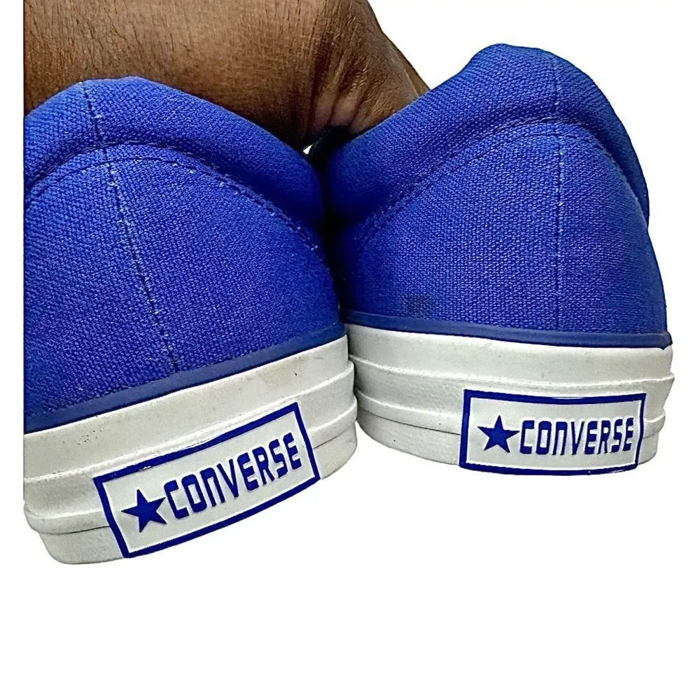 Converse Men’s Royal Blue Canvas Sneakers Size 12 M Classic Lace-Up Casual Shoes - Picture 9 of 11